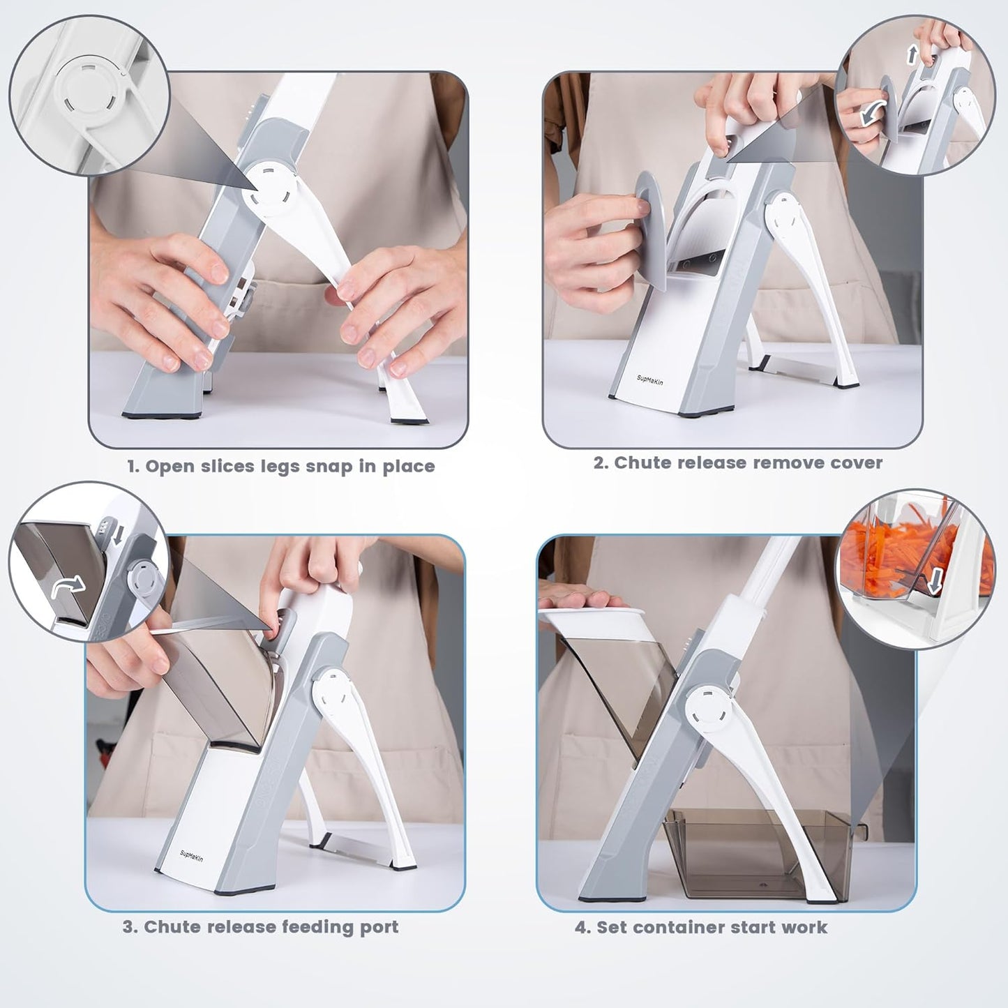All-in-One Slicer – Kitchen Vegetable Slicer, Onion Chopper & French Fry Cutter
