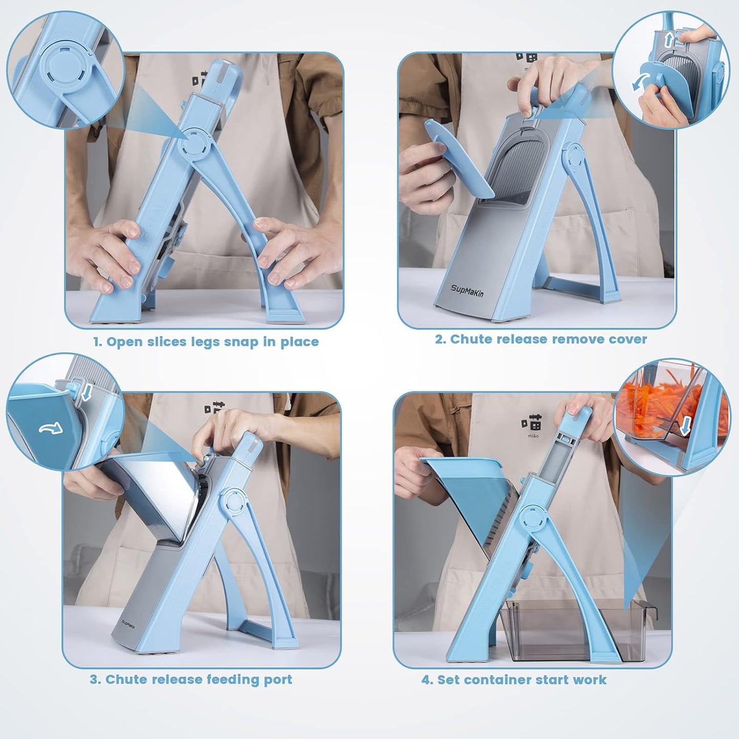 All-in-One Slicer – Kitchen Vegetable Slicer, Onion Chopper & French Fry Cutter