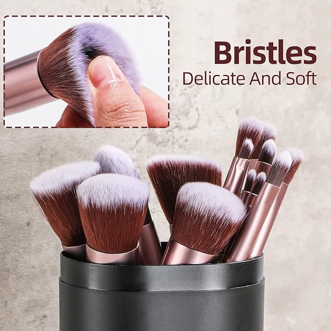 BS-MALL™ 14-Piece Premium Synthetic Makeup Brush Set – Foundation, Powder, Concealer & Eyeshadow Brushes