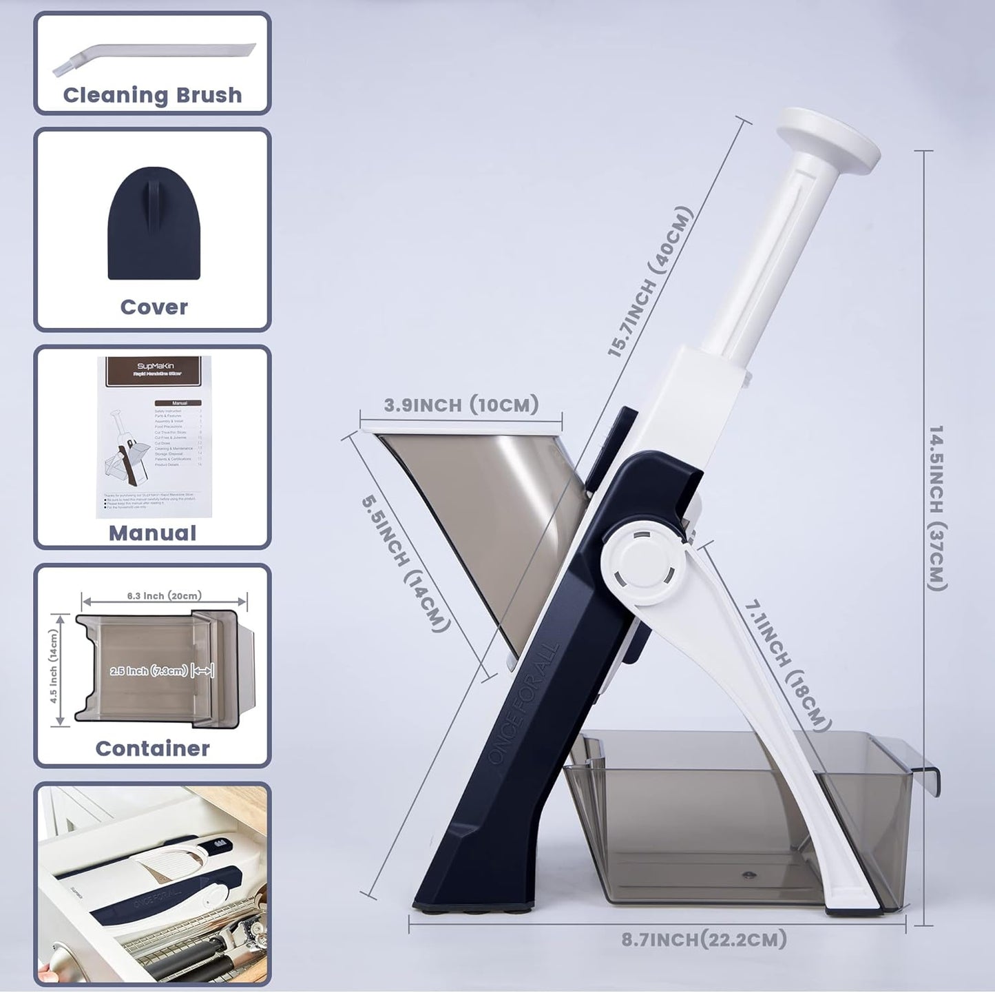 All-in-One Slicer – Kitchen Vegetable Slicer, Onion Chopper & French Fry Cutter