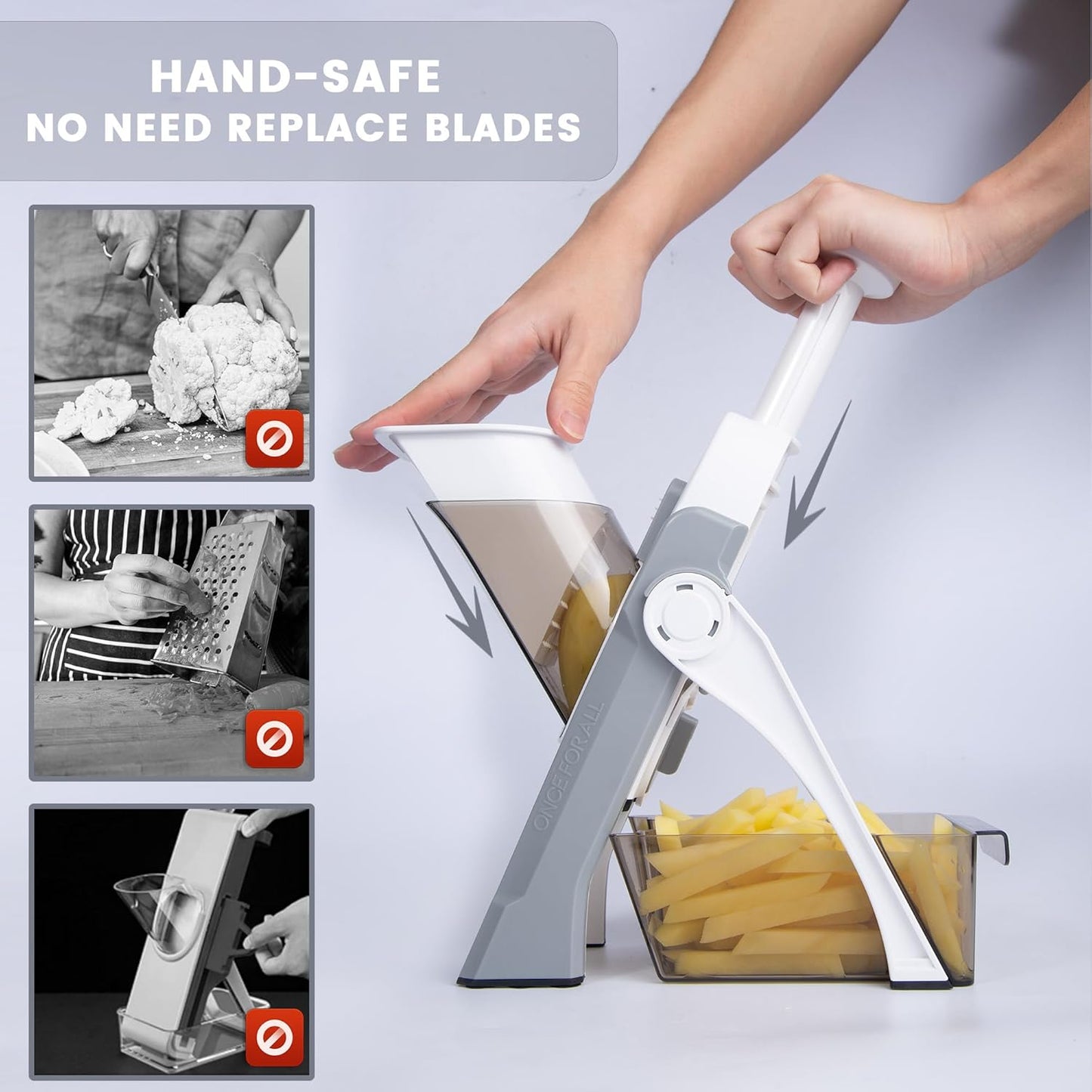 All-in-One Slicer – Kitchen Vegetable Slicer, Onion Chopper & French Fry Cutter