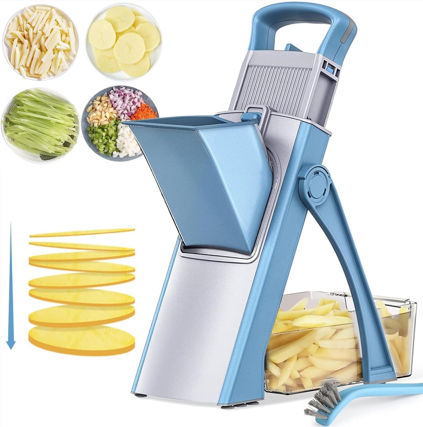 All-in-One Slicer – Kitchen Vegetable Slicer, Onion Chopper & French Fry Cutter