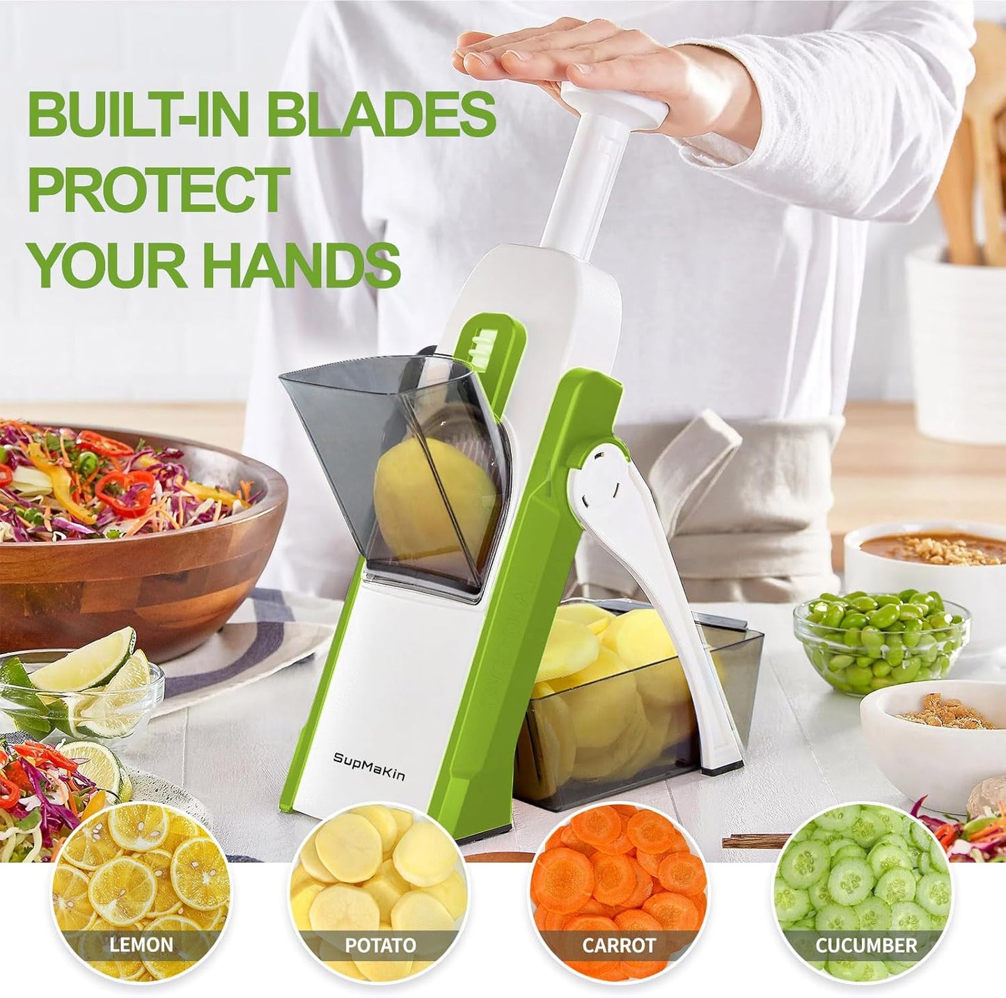 All-in-One Slicer – Kitchen Vegetable Slicer, Onion Chopper & French Fry Cutter