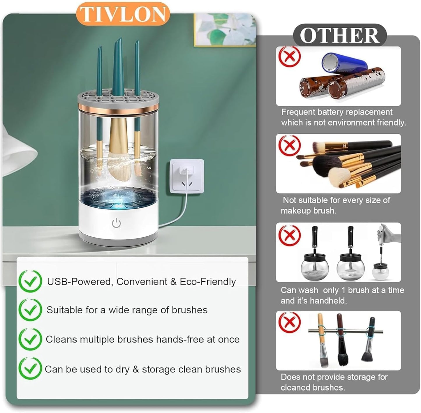 Electric Makeup Brush Cleaner &amp; Dryer