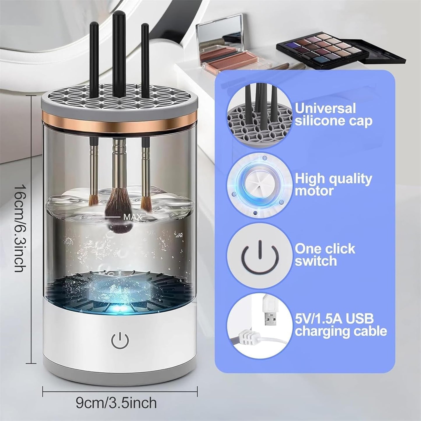 Electric Makeup Brush Cleaner &amp; Dryer