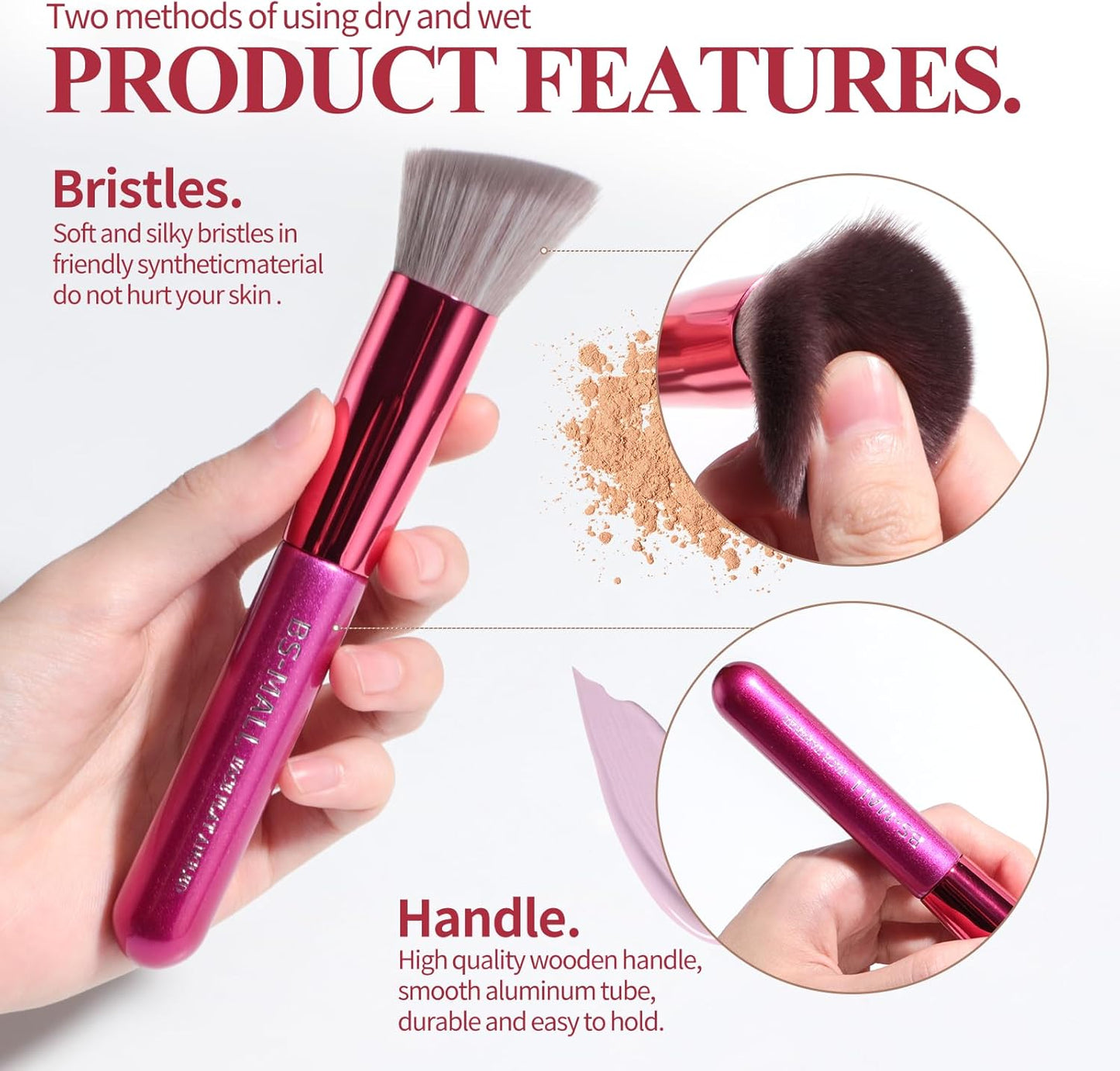 BS-MALL™ 14-Piece Premium Synthetic Makeup Brush Set – Foundation, Powder, Concealer & Eyeshadow Brushes